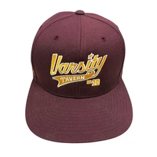 Varsity Tavern No 20 Baseball Cap TX-AZ Yupoong The Classic Snapback Maroon OSFM