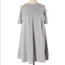 Urban Outfitters Silence + Noise Gray Cold Shoulder Dress Size Small