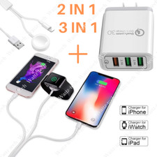 3 in1 USB Magnetic Charger Cable For Apple Watch iWatch SE 9 8 6 5 4 3 2 iPhone
