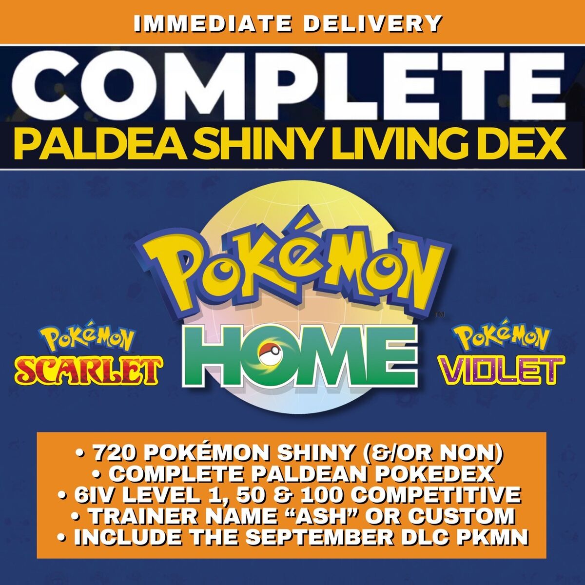 Pokémon Scarlet Violet Complete Shiny Living Dex Pokedex Full 6IV