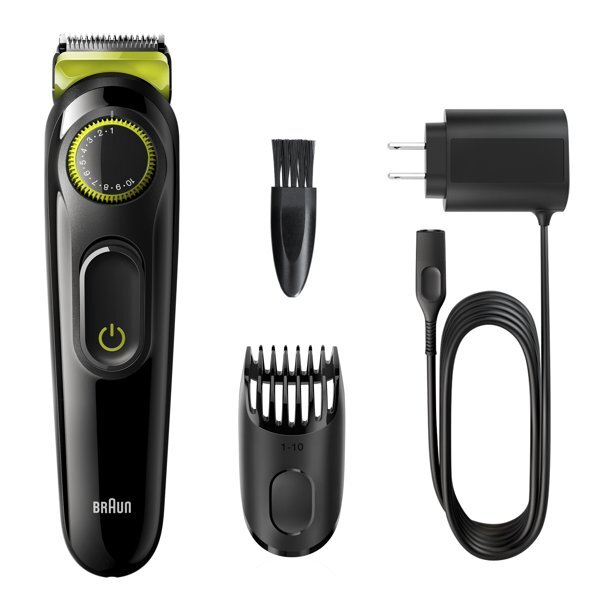 Braun BT3221 Men's Rechargeable 20 Setting Electric Beard and Hair Trimmer -...