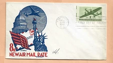 C26 US AIR MAIL  NEW AIR MAIL RATE MAR 21,1944 WASH DC STAEHLE +