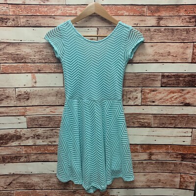 Aeropostale Junior/Women's Mint Green Eyelet S/S Swing Skirt Size 