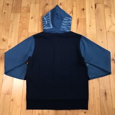 BAPE Indigo Tiger Shark full zip hoodie A Bathing Ape Size L BAPE Indigo Tiger Shark full zip hoodie A Bathing Ape Size L