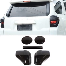Smoked Black Fog Light Taillight 3rd Brake High Lamp Cover Trim for 4Runner 14+