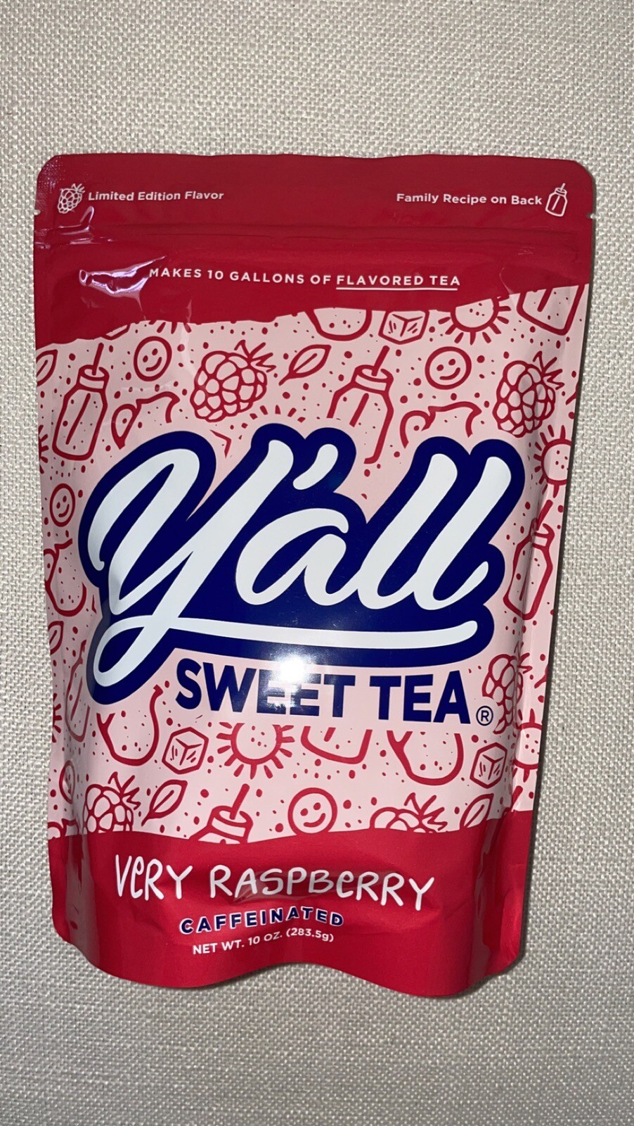 Y'all Sweet Tea Very Raspberry Tea Caffeinated Limited Edition Sold Out InHand eBay