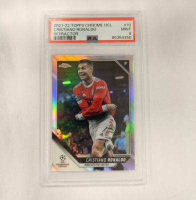2021-22 Topps Chrome UCL Cristiano Ronaldo Refractor #10 PSA 9 | eBay