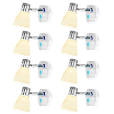 1-8pk Led Reading Light Rv Camper Bedside Sofa Wall Lamp Switch Warm White Blue