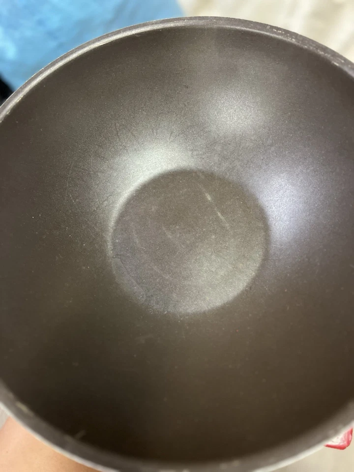 Wok eléctrico vintage Kenmore MCM de 6 cuartos de galón superficie antiadherente rojo 15" funciona muy bien Foto 3 de 4