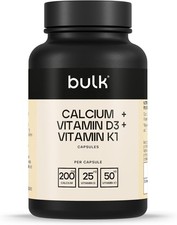 Bulk Calcium, Vitamin D3 and Vitamin K1 Capsules, 1000 mg, Pack of 270