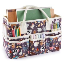 EWEICHEN Craft Organizer Tote Bag Art Storage Caddy with Multiple Pockets Con...