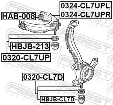Fits FEBEST HBJB-CL7D SPHERICAL LOWER LEVER SUPPORT COVER HONDA ACCOR ?UK Stock?