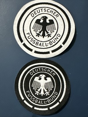 TWO: German National Team 2.5/3 Inch FFIA Embroidery Patches Away kit! NOS