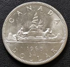 1965 Canada Silver $1 Dollar - 80% Silver