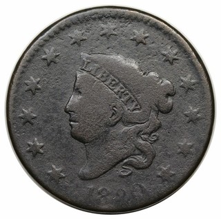1820 Coronet Head Large Cent Large Date rare N 14 R5