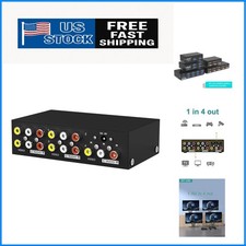 4-Way RCA Splitter 1 In 4 Out for Effortless Audio  Video Distribution