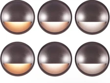 Cloudy Bay 6 Pack 3cct Low Voltage Led Deck Lights Outdoor 2700k/3500k/5000k 