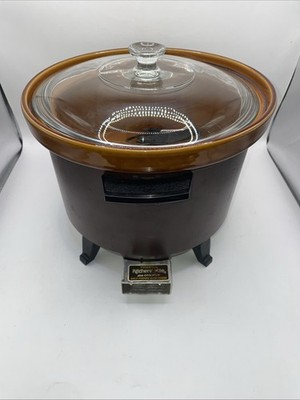 VTG Presto Kitchen Kettle Plus Crockery 6 Qt Slow Cooker Fryer Made In USA