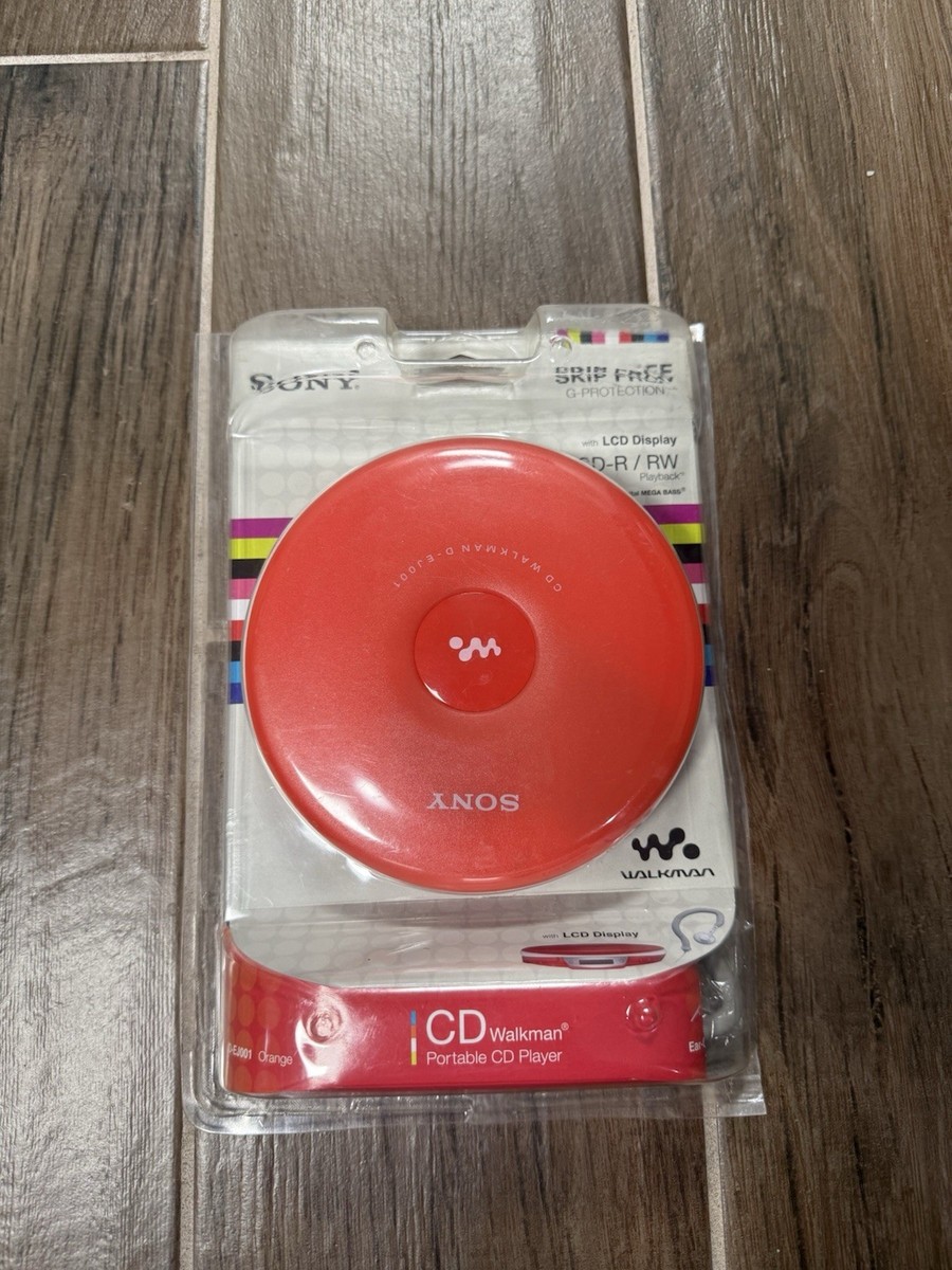 Sony Walkman Portable CD Compact Disc Player D-ej001 Orange for