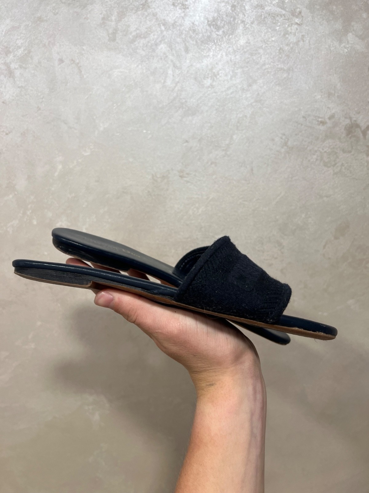 Christian Dior Dway Slide Sandals Blue Logo Canvas Women’s EU 40 image 5