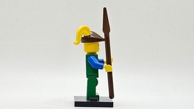 LEGO minifigure Blue Forestman cas135 Castle Forestmen 6077 large yellow plume