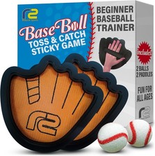 NEW Toss and Catch Ball Game Set Sticky Paddle and Ball Set Fits All Hand Sizes