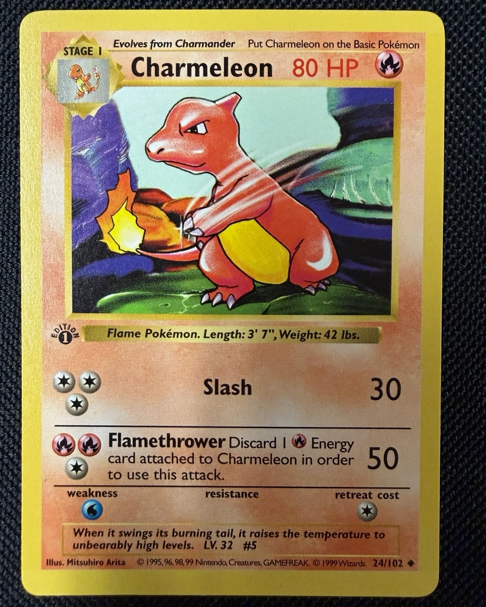 【極希少】Charmeleon リザード 1st edition シャドウレス Charmeleon Pokémon TCG Shadowless Individual Collectible Card Game