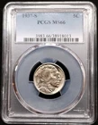 1937 S Buffalo Nickel PCGS MS66