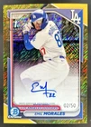 2024 Bowman Chrome Emil Morales Auto Gold Shimmer Refractor 1st #/50 Dodgers