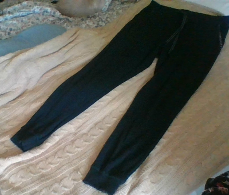 PJ Salvage Blk Cross Stitch Jogger Soft Modal Thermal Feel Lounge Pants L 32x31