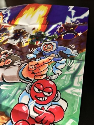 NEW Rare Mega Man POSTER Nintendo Power MM 1 2 3 4 5 6 Vintage