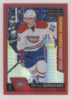 2016 O-Pee-Chee Platinum Red Prism 149/199 Mikhail Sergachev #161 Rookie RC 9iz