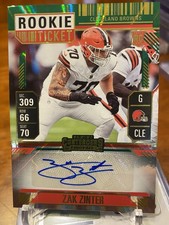 2024 Panini Contenders Green Rookie Ticket #231 Zak Zinter Auto (A)