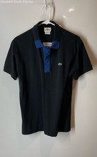 Lacoste Mens Black Slim Fit Short Sleeve Collared Polo Shirt Size 5