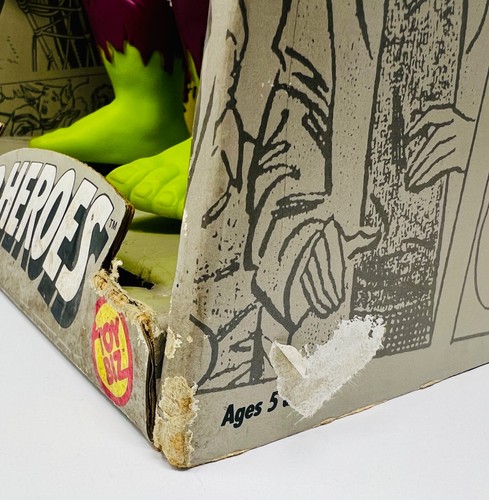 1991 MARVEL UNGLAUBLICHER HULK SUPERSIZE SUPERHELDEN TOY BIZ NEUWERTIG IN OVP ORGNL KABELBINDER - Bild 13 von 17