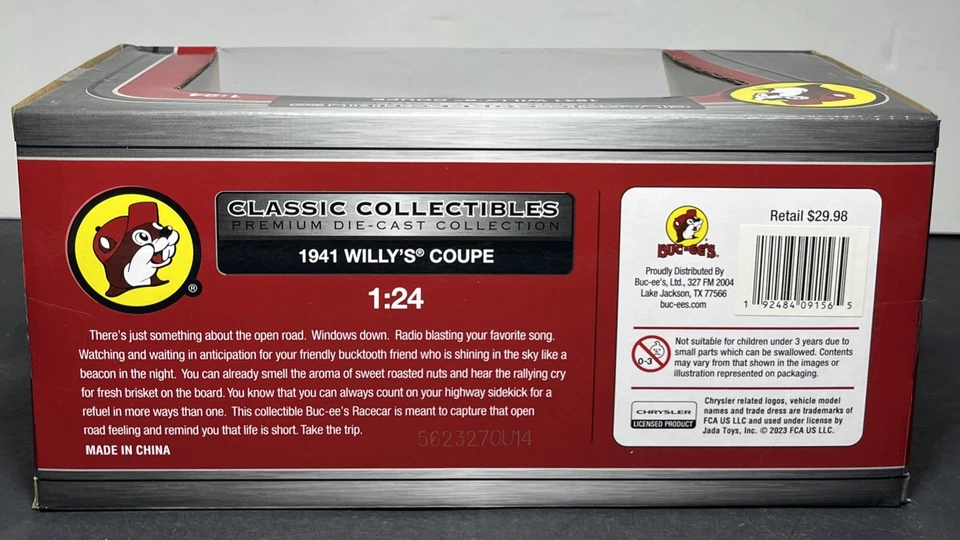 Buc-ees Classic Collectibles 1941 Willy's Coupe Car Premium Die Cast 1:24 NIB - Image 3 of 4