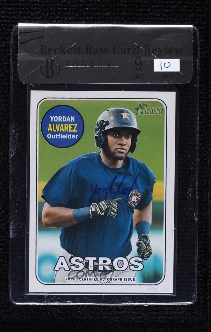 2018 Topps Heritage Minor League Edition Real One 12/25 Yordan Alvarez Auto qp4