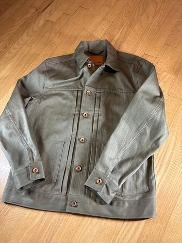 TAYLOR STITCH The RYDER JACKET Yoshiwa Mills Olive Green Size 40 - product listing photo