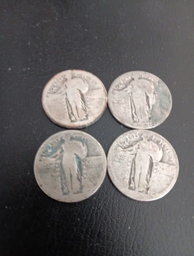Standing Liberty Quarter No-Date Lots Of 4