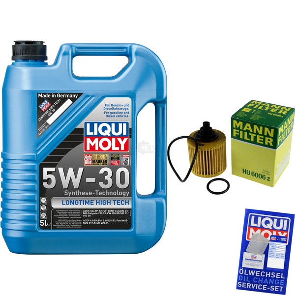 Inspektionspaket 5L Liqui Moly Longtime 5W-30 FüR Toyota Auris 1.8 Hybrid 1.6-image