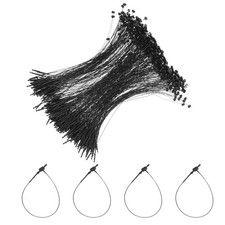 5000pcs Plastic Tag Ties Fastener 9" Security Loop Tie Round Black