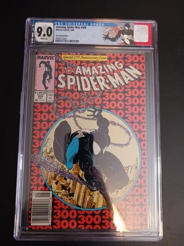 Amazing Spider-Man #300 Newsstand CGC 9.0 Marvel 1988 1st Venom Custom Label!