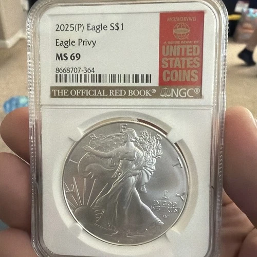 2025(P) American Silver Eagle Eagle Privy NGC MS69
