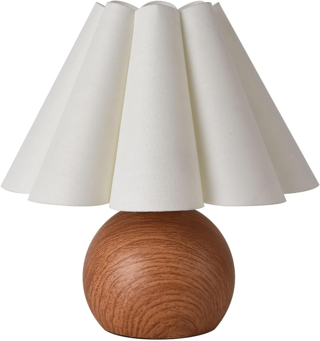 Cute Small Table Lamp, Modern Bedside Nightstand Lamp with Beige Lampshade, Meta