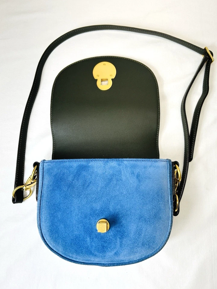 Longchamp Cavalcade Denim Blue Leather Crossbody Women’s Bag - Image 2 of 4