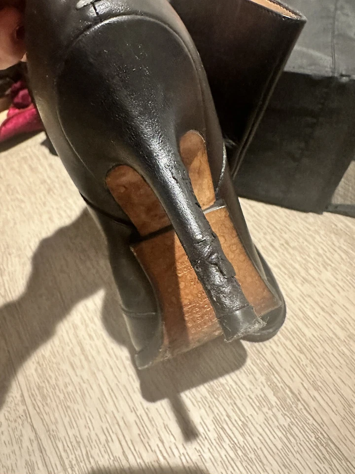 Botines de cuero negro Maison Martin Margiela 38,5 / 8,5 Foto 4 de 4