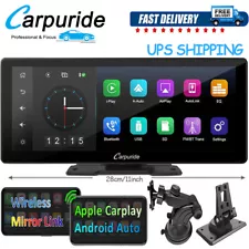 CARPURIDE W103 Portable Car Stereo Wireless Apple Carplay Android Auto Bluetooth
