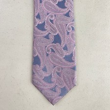 Pronto Uomo Tie NEW Lavender Purple Paisley Print Silk Necktie