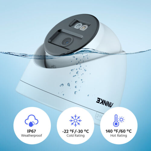 ANNKE 12MP Color Night Vision PoE CCTV IP Security Camera Audio In H.265+ Turret - Picture 7 of 13
