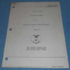 1979 US Air Force Technical Training Study Guide Automatic Processing Equipment